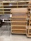 ROLLING 6 SHELF WOOD DISPLAY RACK