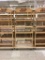 ROLLING 5 SHELF WOOD DISPLAY RACK
