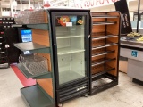 TRUE SINGLE DOOR COOLER WITH MAGAZINE RACK