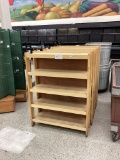 1 LOT 4 WOOD DSIPLAY SHELVES