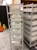 ALUMINUM ROLLING MEAT CART