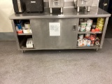 6' S/S TABLE WITH CABINET DOORS