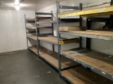 1 LOT METAL SHELVING WITH PANEL SHELVES