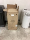 1 LOT 2 SILVER METAL GARBAGE CANS