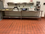 10' S/S POLY TOP TABLETABLE W/BACKSPLASH