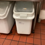 ROLLING WHITE INGREDIENT BIN