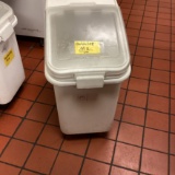 ROLLING WHITE INGREDIENT BIN