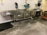 S/S 3 HOLE 2 DRAIN BOARD BAKERY SINK