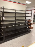 8' BLACK SHELVING WITH 7 DISPLAY SHELVES