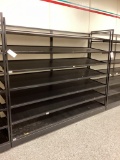 8' BLACK SHELVING WITH 7 DISPLAY SHELVES