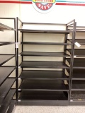 8' BLACK SHELVING WITH 7 DISPLAY SHELVES
