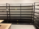 8' BLACK SHELVING WITH 7 DISPLAY SHELVES