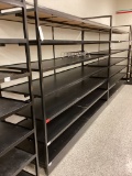 8' BLACK SHELVING WITH 7 DISPLAY SHELVES