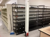 8' BLACK SHELVING WITH 7 DISPLAY SHELVES