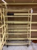 YELLOW 4' BREAD CART