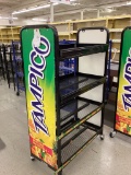 TAMPICO 4 SHELF ROLLING WIRE DISPLAY STAND