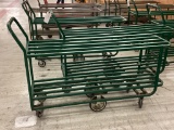 GREEN 6 WHEEL TWO DECK STOCKING CART