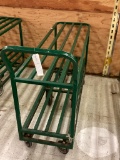 GREEN 6 WHEEL TWO DECK STOCKING CART
