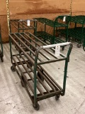 GREEN 6 WHEEL TWO DECK STOCKING CART
