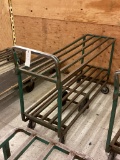 GREEN 6 WHEEL TWO DECK STOCKING CART