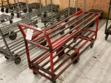 RED 2 DECK 6 WHEEL STOCKING CART