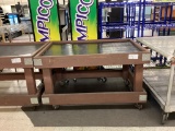 4' WOOD ROLLING DISPLAY TABLE