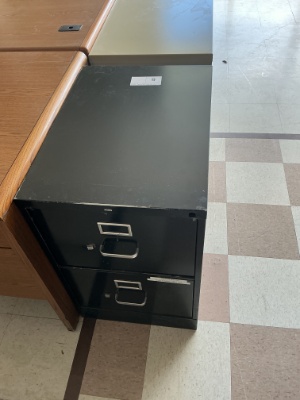 Black Two Door File Cabinet