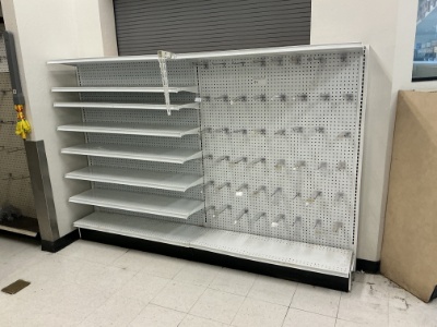 8' White Gondola Wall Shelving