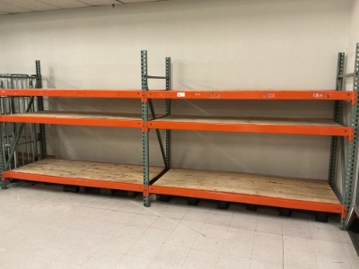16' Orange And Green Pallet Racking