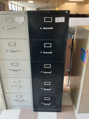 Black 5 Door File Cabinet