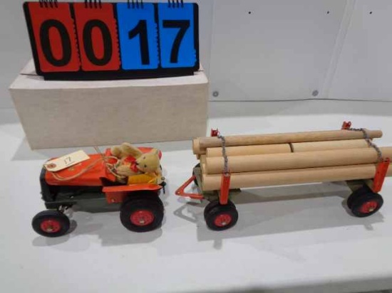 Steiff tractor/log hauler