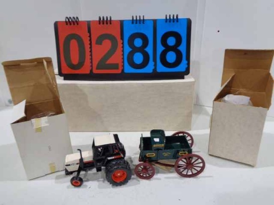 Case 2294 & JD goat wagon