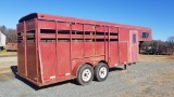 1992 Wil-Ro Stock Trailer with Tackroom