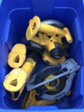 Tote Of Dewalt Cordless Tools