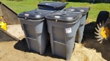 Four Commercial Rubbermaid Brute Waste Bins