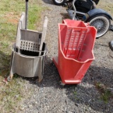 Two Industrial Mop Buckets