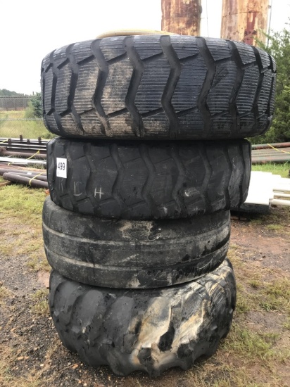 Four Heavy Equipment Tires As Is