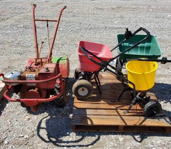 Troy-Bilt Briggs & Stratton Tiller, and Spreaders