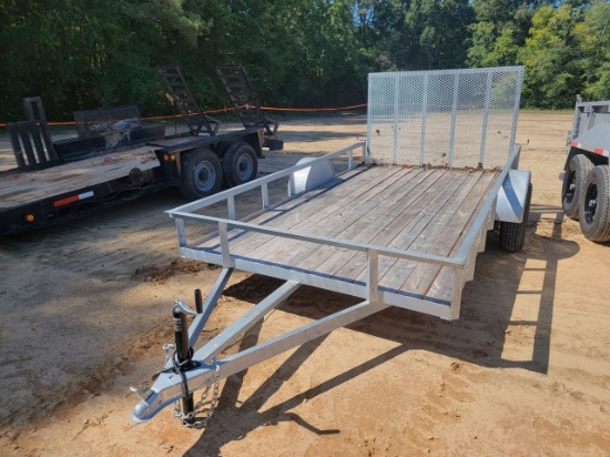 0Galvanized Wood Bottom Utility Trailer 6x12