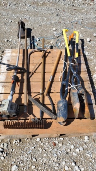 Post Hole Diggers, Echo Weed Eater and Yard Tools