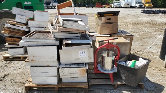 Bee Boxes and Honey Press