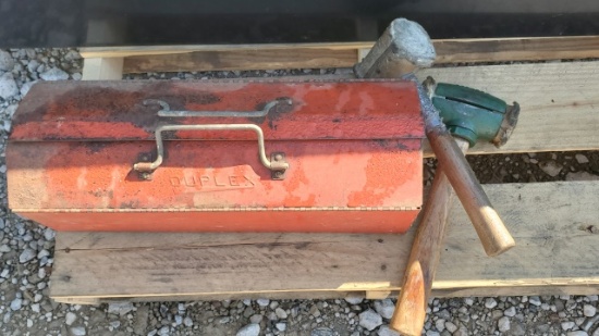 Tool Box w/tools, Socket Set, Rubber Mallets