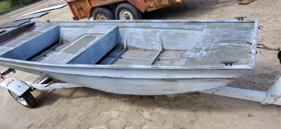 Jon Boat and 15' Trailer - NO TITLE