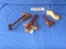 Several wood items - taps