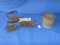 4 pieces hinged iron - iron stand - iron pieces - tin can