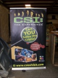CSI Pull up banner and stand with carry case