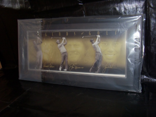 Arnold Jack and Tiger: Legends of Golf Photo Montage - Framed
