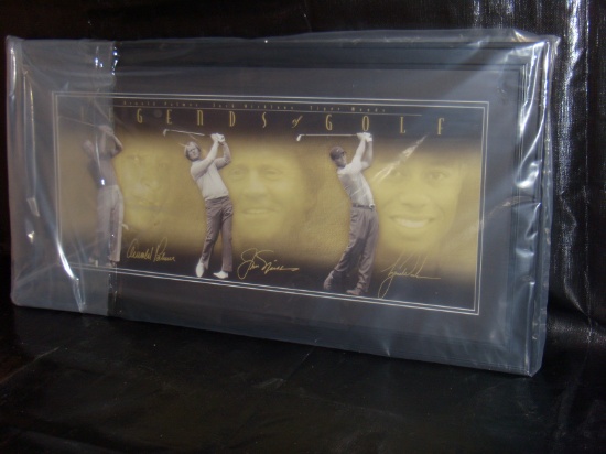 Arnold Jack and Tiger: Legends of Golf Photo Montage - Framed