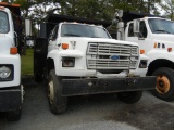 1991 FORD F800 DUMP TRUCK, 172,897+ mi,  FORD DIESEL, 5+2-SPEED S# 1FDXK84P