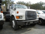 1996 FORD F800 DUMP TRUCK, 200,672+ mi,  CUMMINS DIESEL, 5+2-SPEED S# 1FDXF